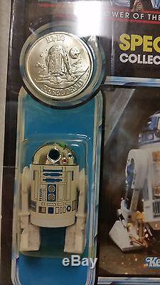 Vintage Star Wars POTF R2-D2 Lightsaber AFA 85 Unpunched