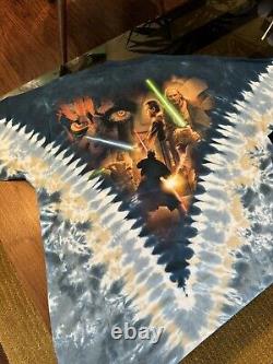 Vintage Star Wars Phantom Menace Liquid Blue Shirt Large Rare