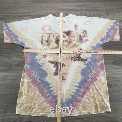 Vintage Star Wars Phantom Menace Shirt Mens XXL Tie Dye AOP Pod Racing Anikan