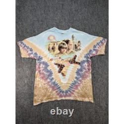 Vintage Star Wars Phantom Menace Tie Dye XXL T Shirt Episode 1 AOP Double Sided