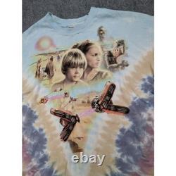 Vintage Star Wars Phantom Menace Tie Dye XXL T Shirt Episode 1 AOP Double Sided