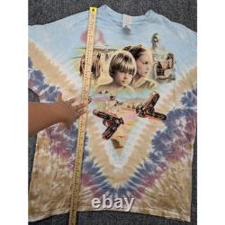 Vintage Star Wars Phantom Menace Tie Dye XXL T Shirt Episode 1 AOP Double Sided