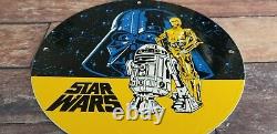 Vintage Star Wars Porcelain Darth Vader Graphic Movie Entertainment Ad Sign