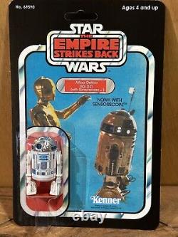 Vintage Star Wars R2-D2 Sensorscope Recarded Original Action Figure ESB 47 Bk