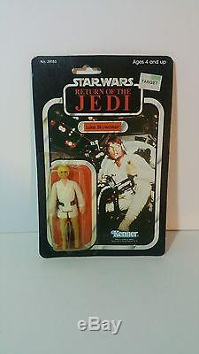 Vintage Star Wars ROTJ Luke Skywalker Gunner Photo 77 Back MOC 1983 VHTF