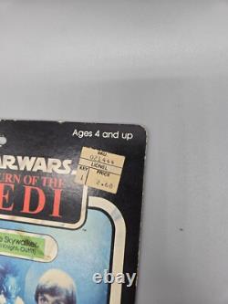 Vintage Star Wars ROTJ Luke Skywalker Jedi Knight 65 A Back 1983 Kenner