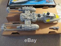Vintage Star Wars ROTJ Y-Wing Fighter Vehicle 1983 Complete With Box & Inserts