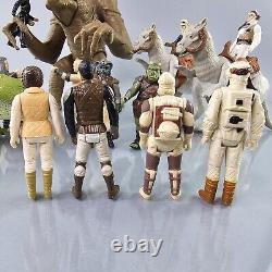 Vintage Star Wars Rancor Wampa Dewback Tauntaun & Original Figures LOT Kenner