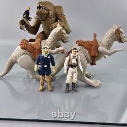 Vintage Star Wars Rancor Wampa Dewback Tauntaun & Original Figures LOT Kenner