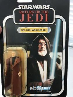 Vintage Star Wars Return Of The Jedi OBI-WAN KENOBI ACTION FIGURE 77 BACK MOC