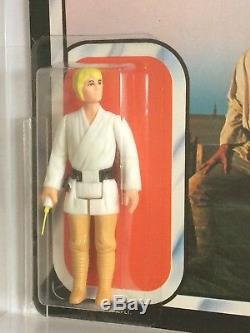 Vintage Star Wars Rotj 45 Back Luke Skywalker Blonde Hair Afa 80+ (80/85/80) Moc