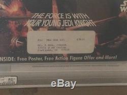 Vintage Star Wars Rotj Young Jedi Mailer Sealed Envelope With Logray Afa Q-80+
