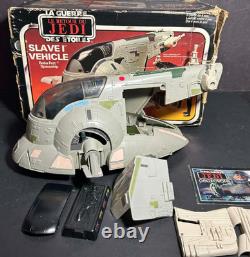 Vintage Star Wars SLAVE 1 ONE w box Tri Logo complete 1983 MIB boxed ROTJ logo