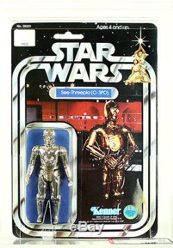 Vintage Star Wars SW Carded Figure C-3PO 12 Back-A AFA 80 NM NO RESERVE