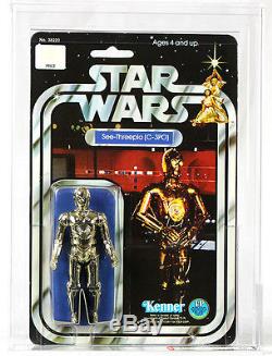 Vintage Star Wars SW Carded Figure C-3PO 12 Back-B AFA 80 NM NO RESERVE