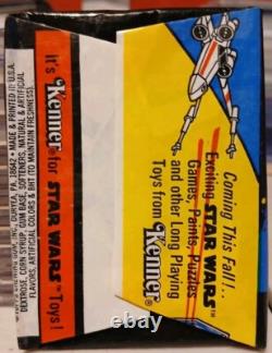 Vintage Star Wars Series 1 (Blue) Empty Display Box 1977 Topps & Bonus Wrapper