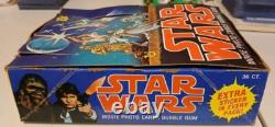 Vintage Star Wars Series 1 (Blue) Empty Display Box 1977 Topps & Bonus Wrapper