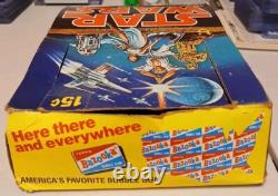 Vintage Star Wars Series 1 (Blue) Empty Display Box 1977 Topps & Bonus Wrapper