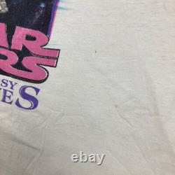 Vintage Star Wars Shirt Mens L White The Fantasy Continues Single Stitch 90s Tee