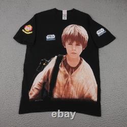 Vintage Star Wars Shirt Mens XL Black Anakin Darth Vader 1999 Promo Episode I