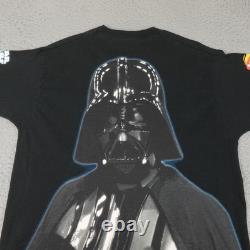 Vintage Star Wars Shirt Mens XL Black Anakin Darth Vader 1999 Promo Episode I
