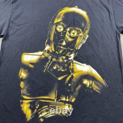 Vintage Star Wars Shirt Mens XL Black C3PO Changes Movie Promo 1995 USA 90s Tee