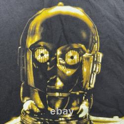 Vintage Star Wars Shirt Mens XL Black C3PO Changes Movie Promo 1995 USA 90s Tee