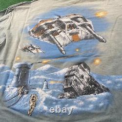 Vintage Star Wars Shirt Mens XL Blue 90S All Over Print Single Stitch USA Tee