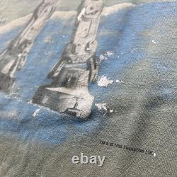 Vintage Star Wars Shirt Mens XL Blue 90S All Over Print Single Stitch USA Tee