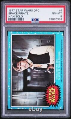 Vintage Star Wars Space Pirate Han Solo PSA 8 #4 O-Pee-Chee 1977 OPC