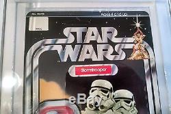 Vintage Star Wars Stormtrooper 12 Back A MOC AFA 80 Unpunched