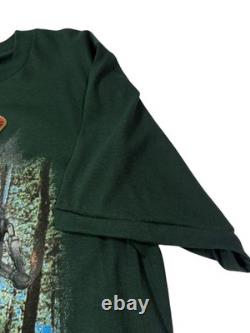 Vintage Star Wars T-Shirt Mens L Green Graphic Print Movie Promo Battle Droids