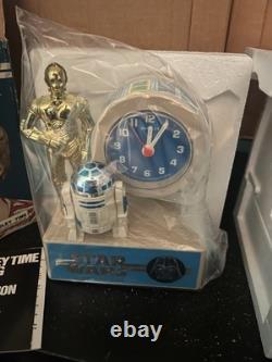 Vintage Star Wars Talking Alarm Clock in the Original Box And SEALED (untested)