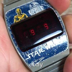 Vintage Star Wars Unisex Gray Rubber Quartz LCD Digital Watch 7 1/2