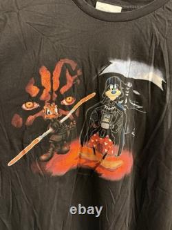 Vintage Star Wars X Disney Darth Maul Darth Vader T Shirt Black Men's XL Rare