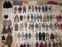 Vintage Star Wars action figures, lot of 112 with over 200 weapons & asseccories