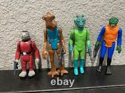 Vintage Star Wars cantina Greedo, HammerHead, Walrus Man, Snaggletooth Complete