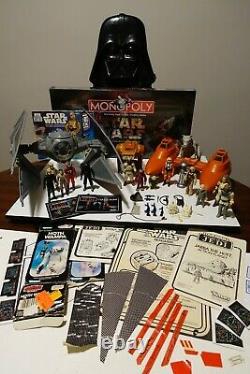 Vintage Star Wars lot Kenner vehicles action figures weapons manuals decals ++++