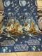 Vintage Star Wars quilted blanket with original trilogy characters and ships