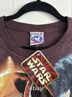 Vintage liquid blue star wars t shirt