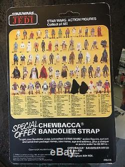 Vintage star wars palitoy boba Fett 65 Back Chewie Bandolier MOC