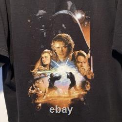 Vintage y2k star wars episode III 2005 revenge of the sith movie poster shirt